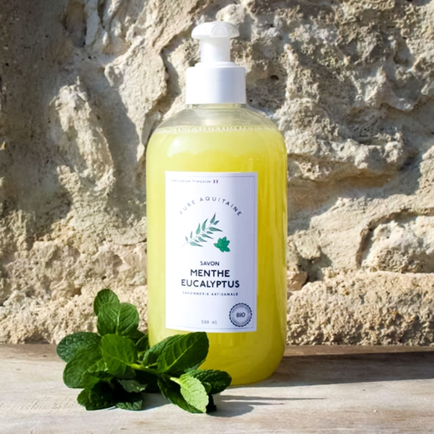 Savon liquide naturel menthe eucalyptus BIO - Pure Aquitaine