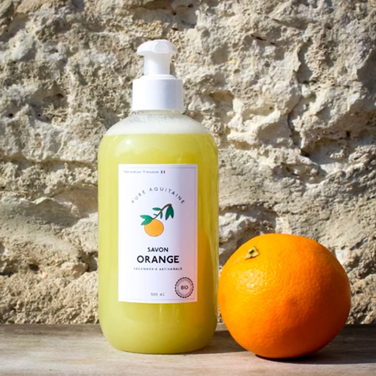 Savon liquide naturel orange douce BIO - Pure Aquitaine