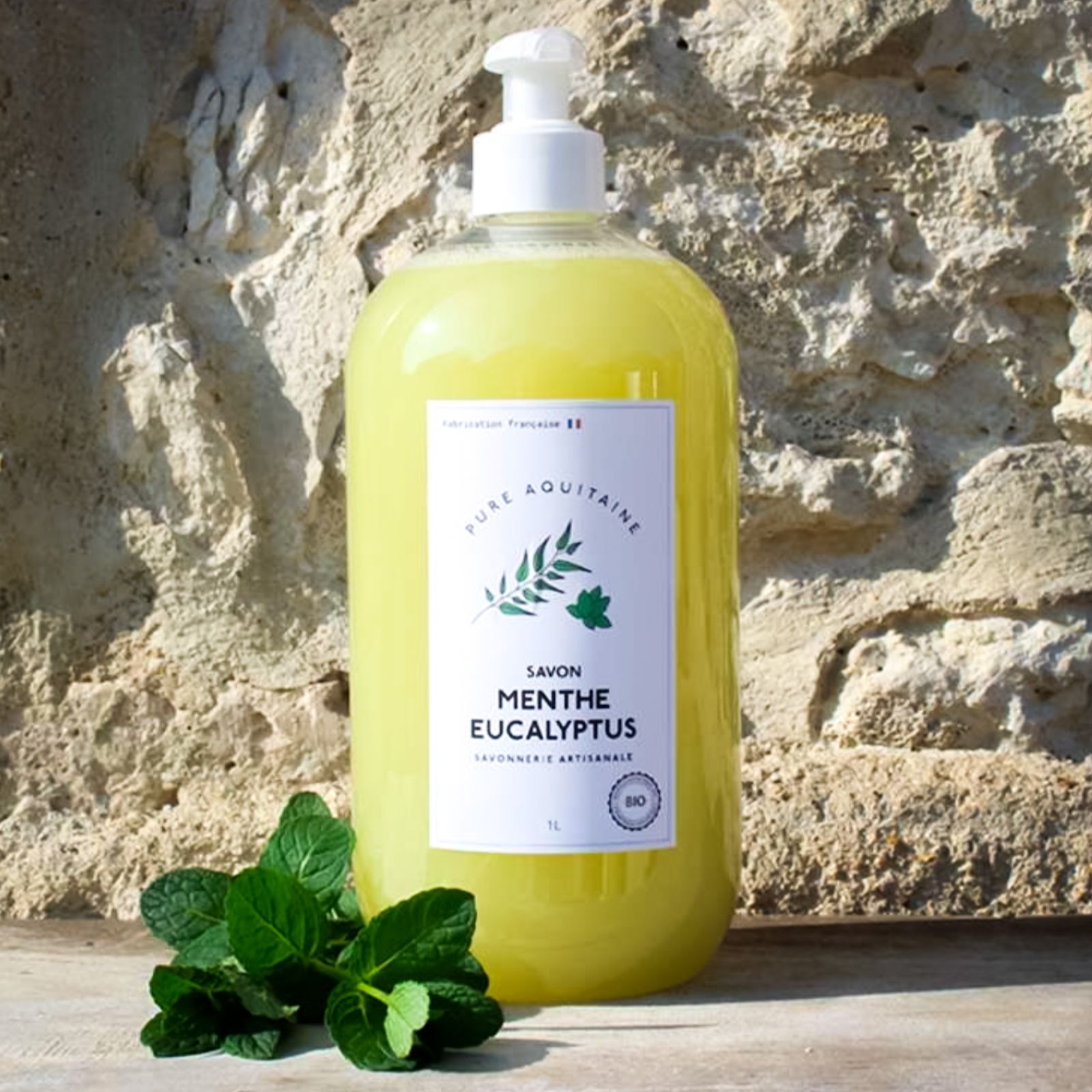 Savon liquide naturel menthe eucalyptus BIO - Pure Aquitaine