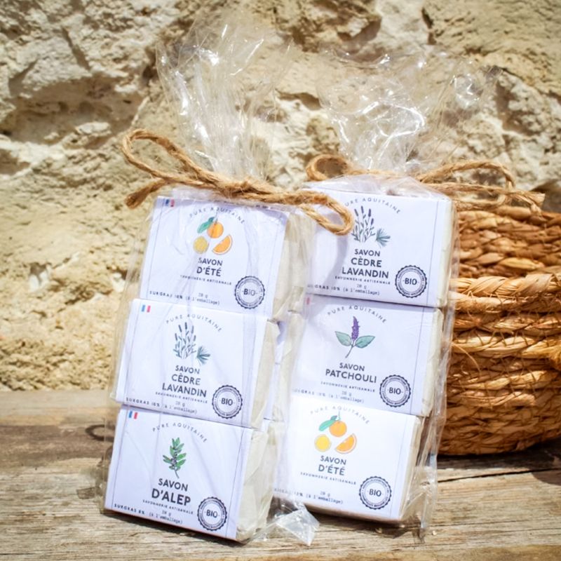 Assortiment de 6 savons BIO - Pure Aquitaine