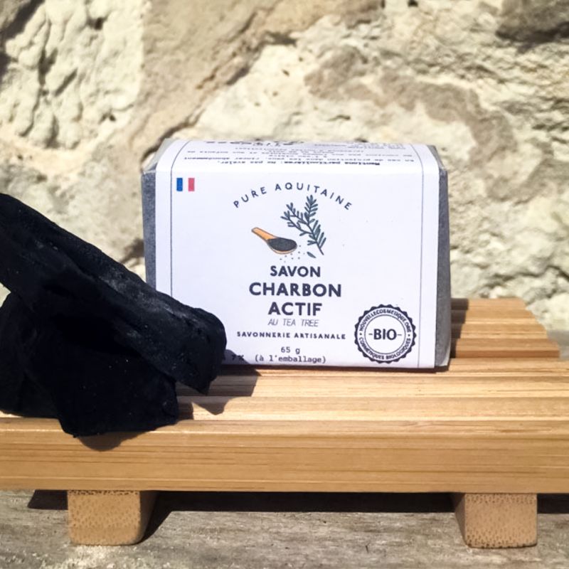 Savon visage charbon actif BIO - Pure Aquitaine