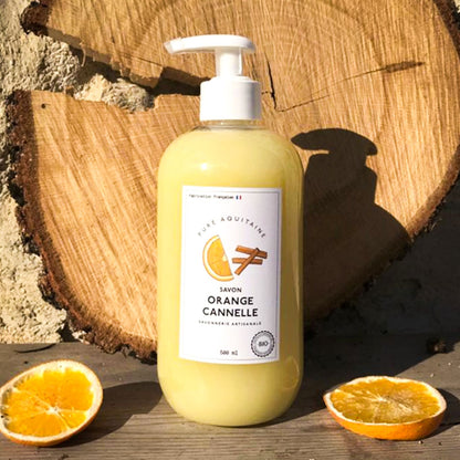 Savon liquide naturel orange cannelle BIO - Pure Aquitaine