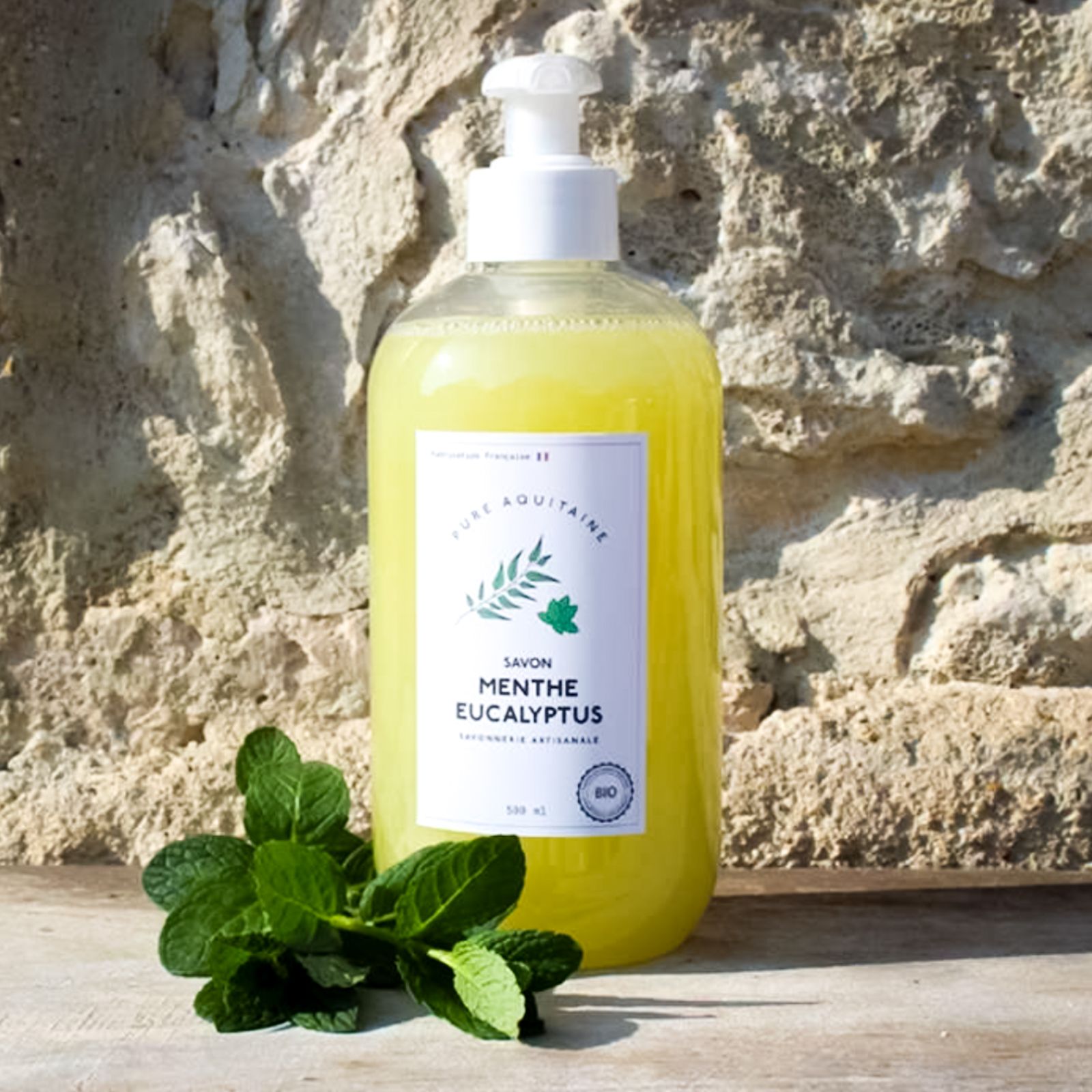 Savon liquide naturel menthe eucalyptus BIO - Pure Aquitaine