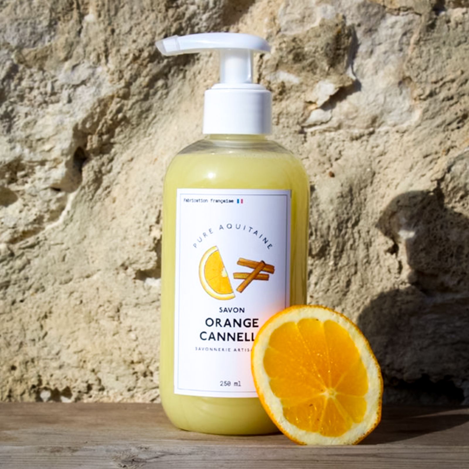 Savon liquide naturel orange cannelle BIO - Pure Aquitaine