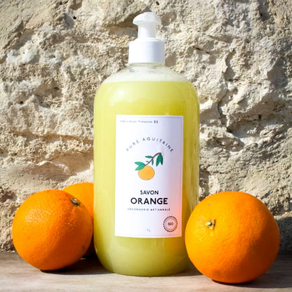 Savon liquide naturel orange douce BIO - Pure Aquitaine