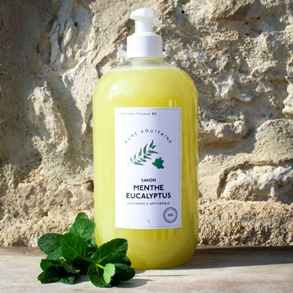 Savon liquide naturel menthe eucalyptus BIO - Pure Aquitaine