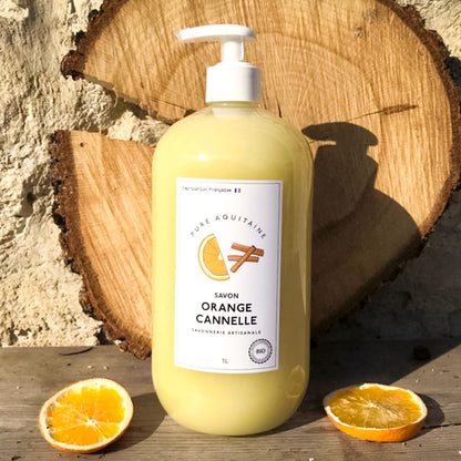 Savon liquide naturel orange cannelle BIO - Pure Aquitaine