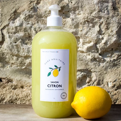 Savon liquide naturel citron BIO - Pure Aquitaine