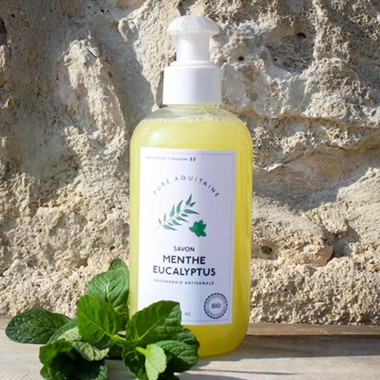 Savon liquide naturel menthe eucalyptus BIO - Pure Aquitaine