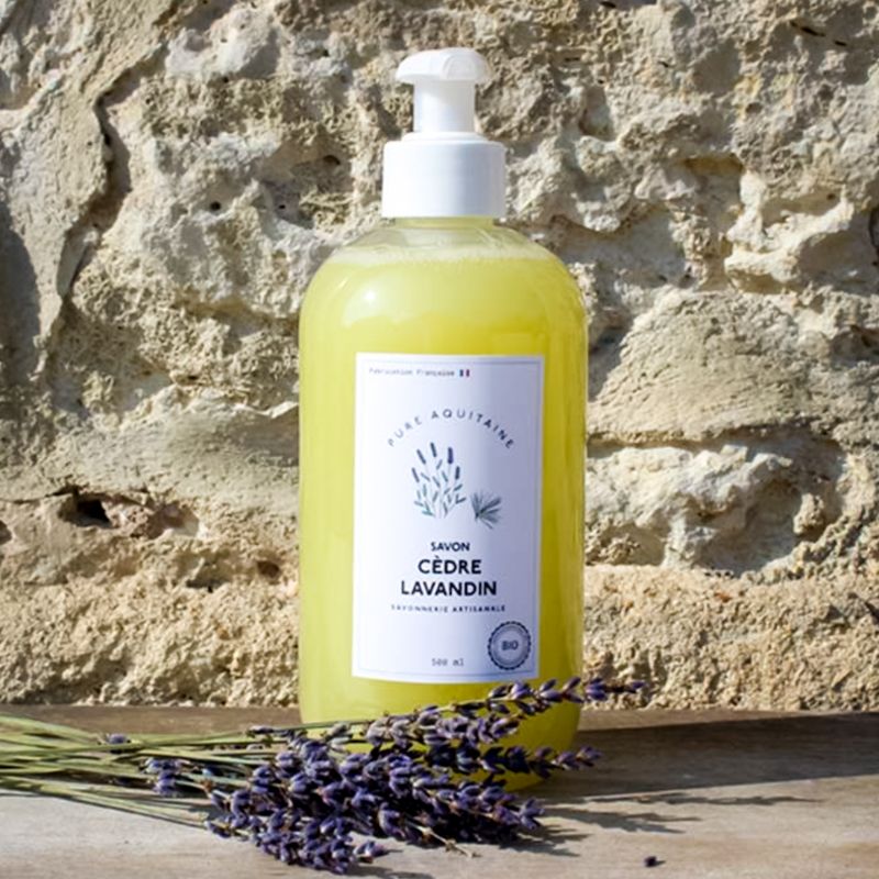 Savon liquide naturel cèdre lavandin BIO - Pure Aquitaine