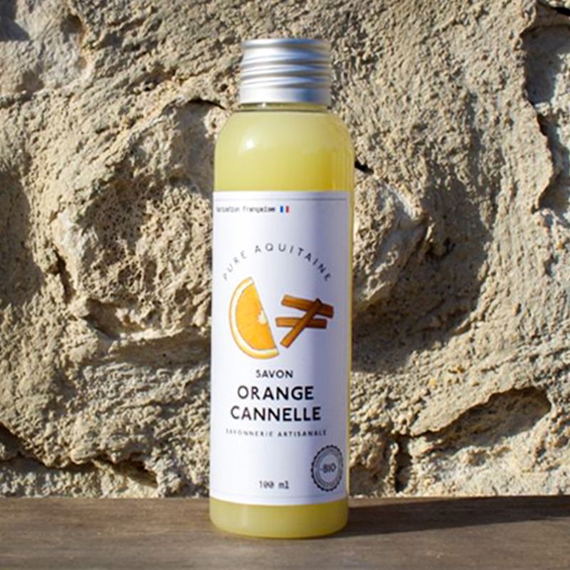 Savon liquide naturel orange cannelle BIO - Pure Aquitaine